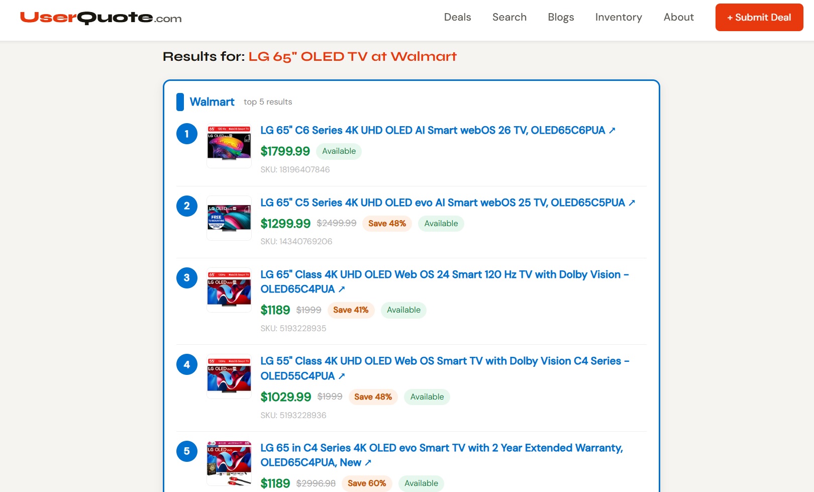 Walmart Inventory Checker Results Image